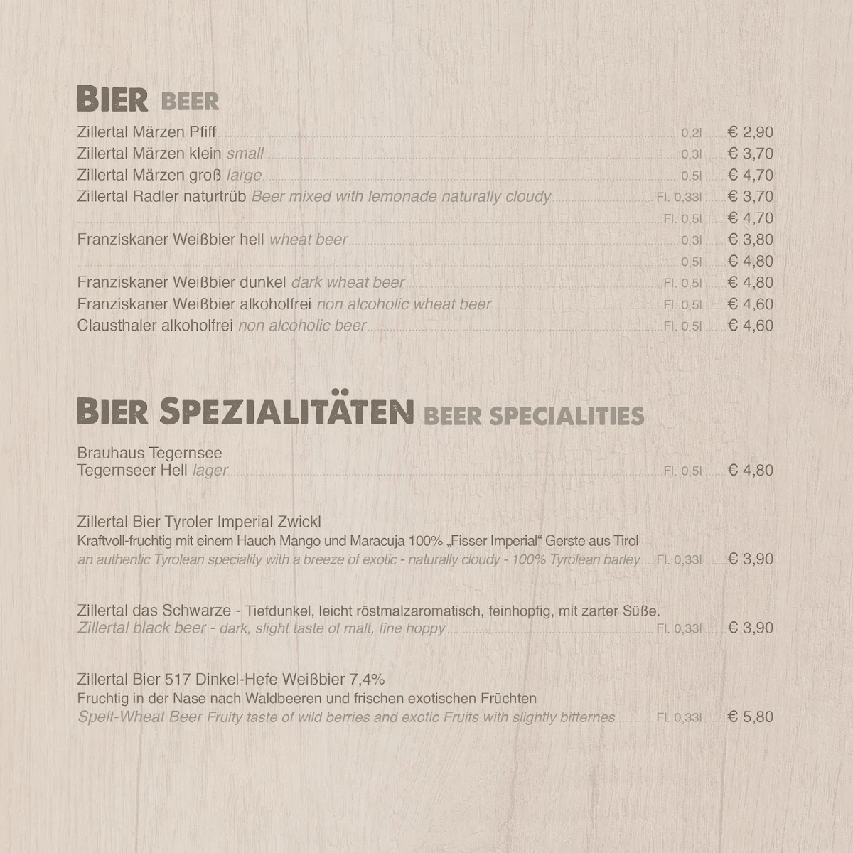 Speisekarte photo 9
