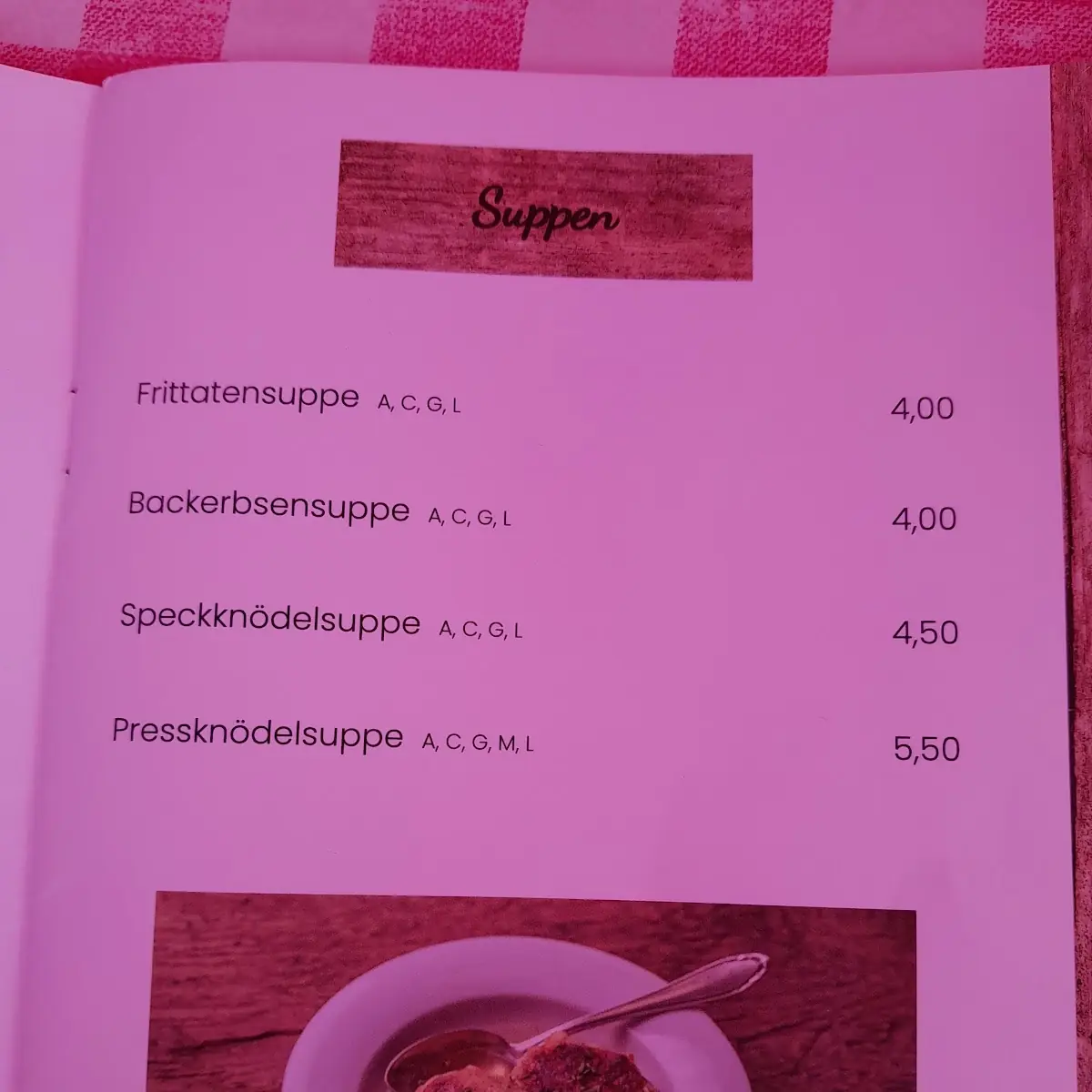 Speisekarte photo 5