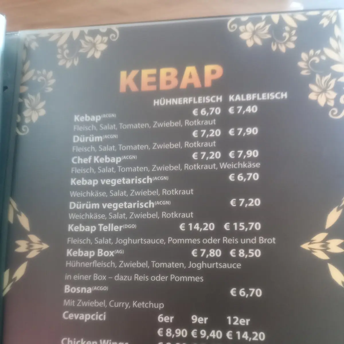 Speisekarte photo 3