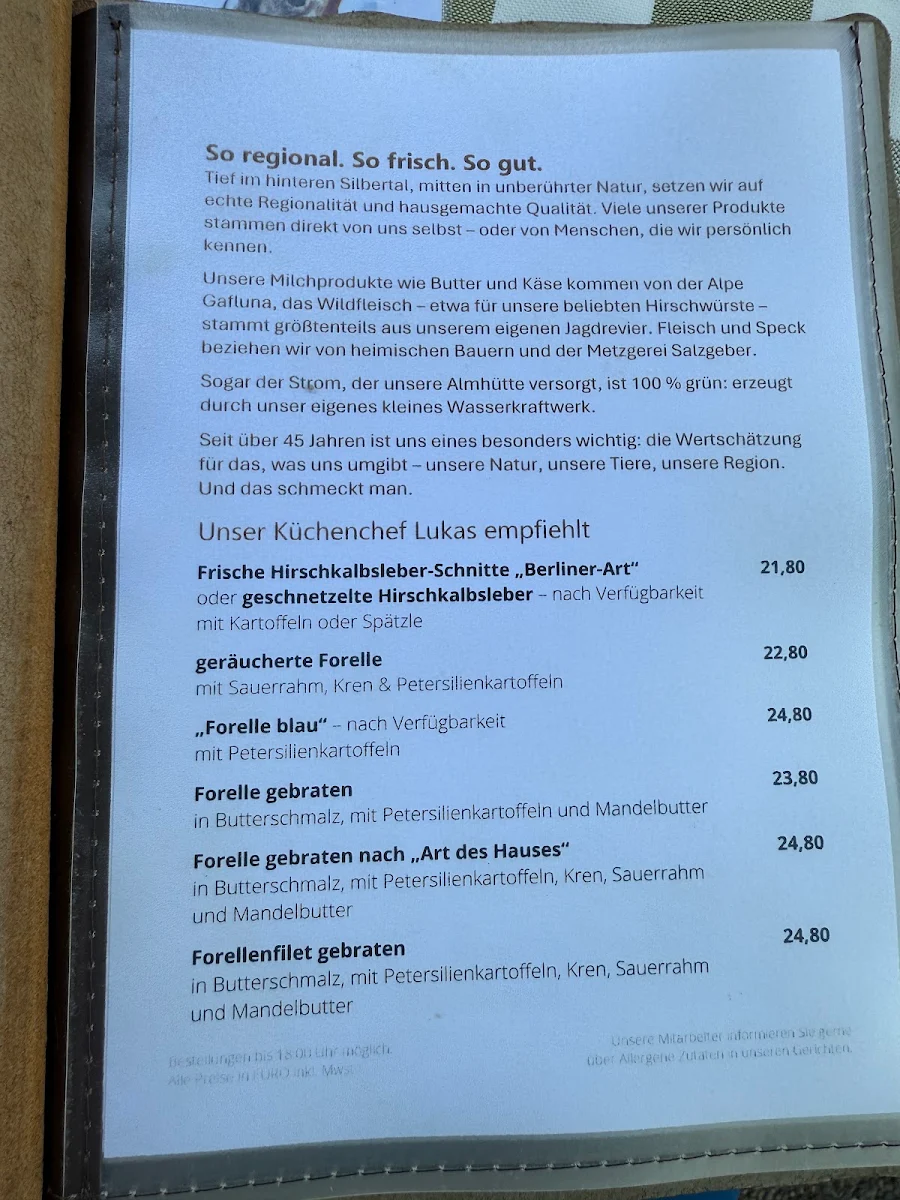 Speisekarte photo 1