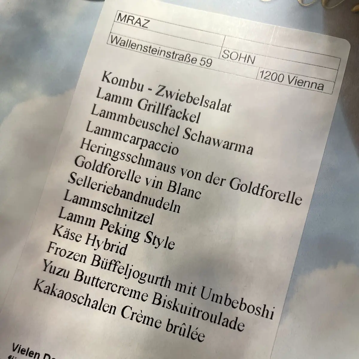 Speisekarte photo 5