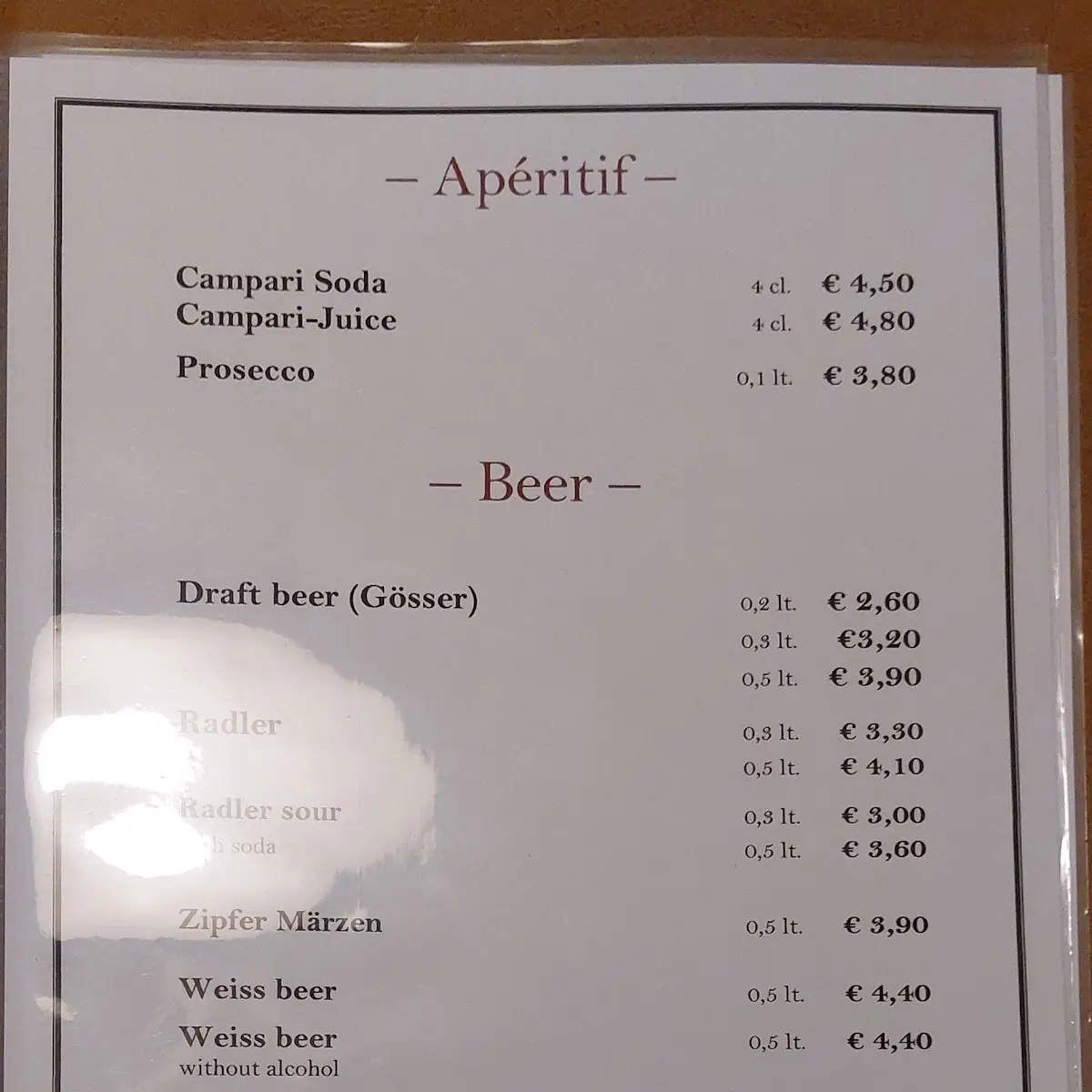 Speisekarte photo 2