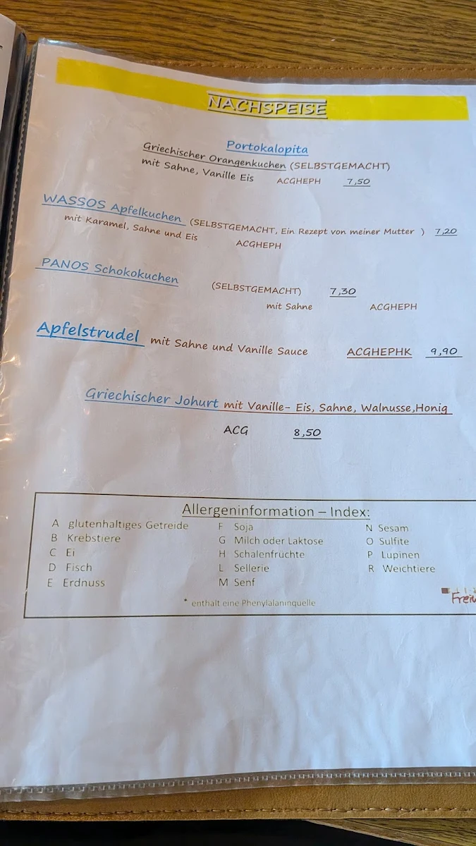 Speisekarte photo 1