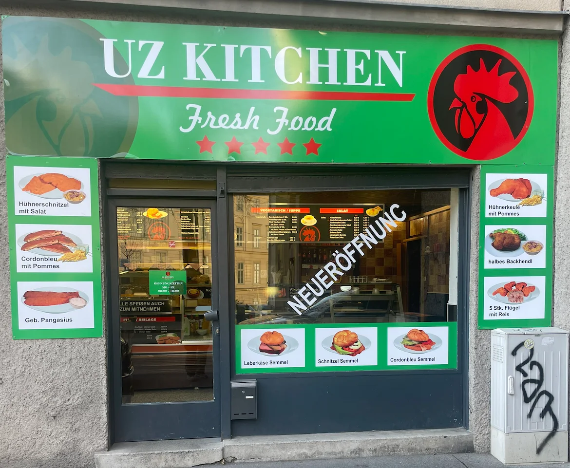 Speisekarte, UZ Kitchen