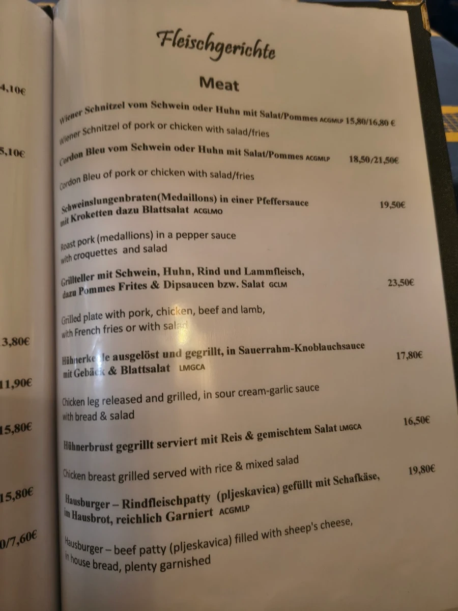 Speisekarte photo 1