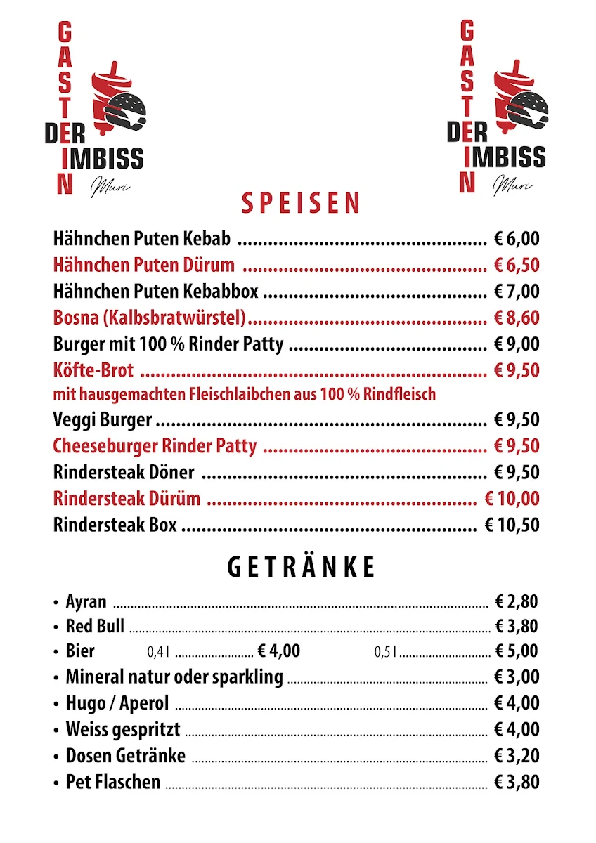 Speisekarte photo 1