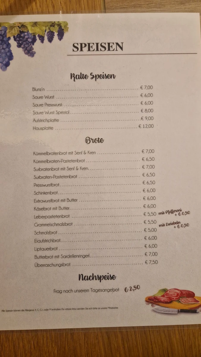 Speisekarte photo 1