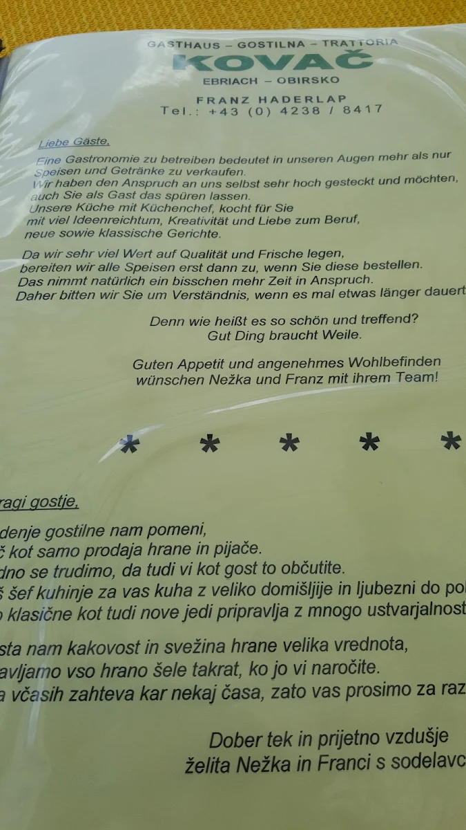 Speisekarte photo 2