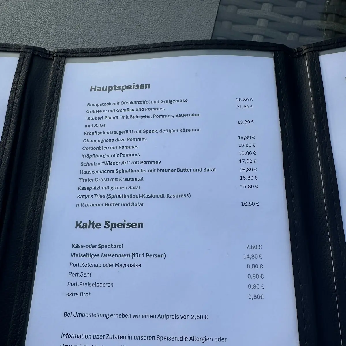 Speisekarte photo 4