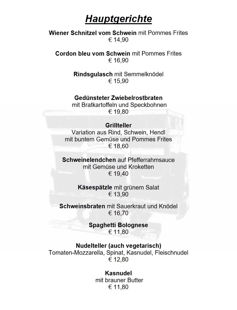 Speisekarte photo 1
