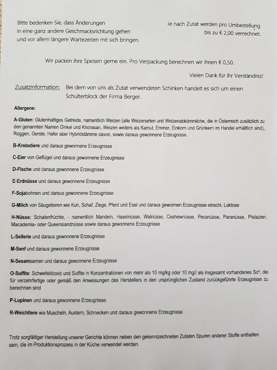 Speisekarte photo 5