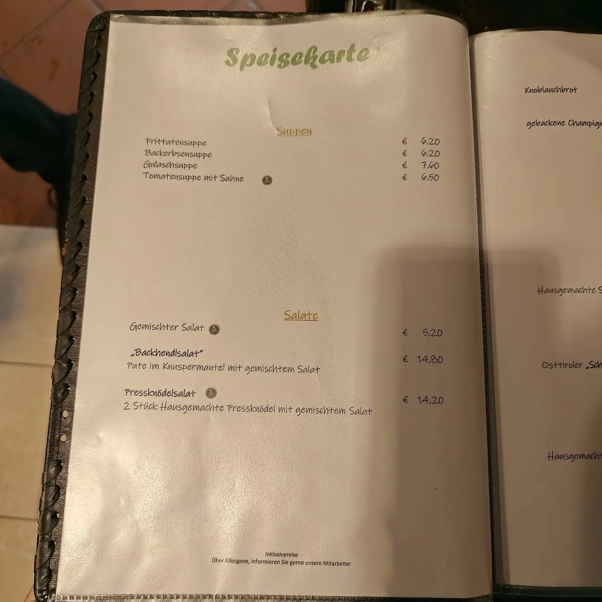 Speisekarte photo 3