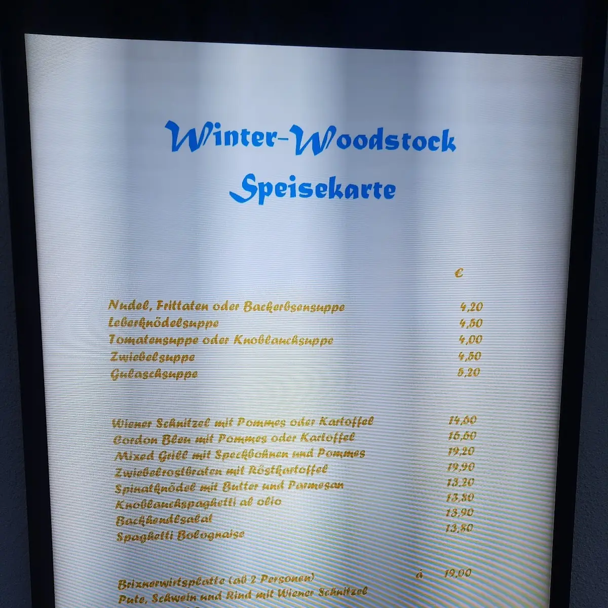 Speisekarte photo 5