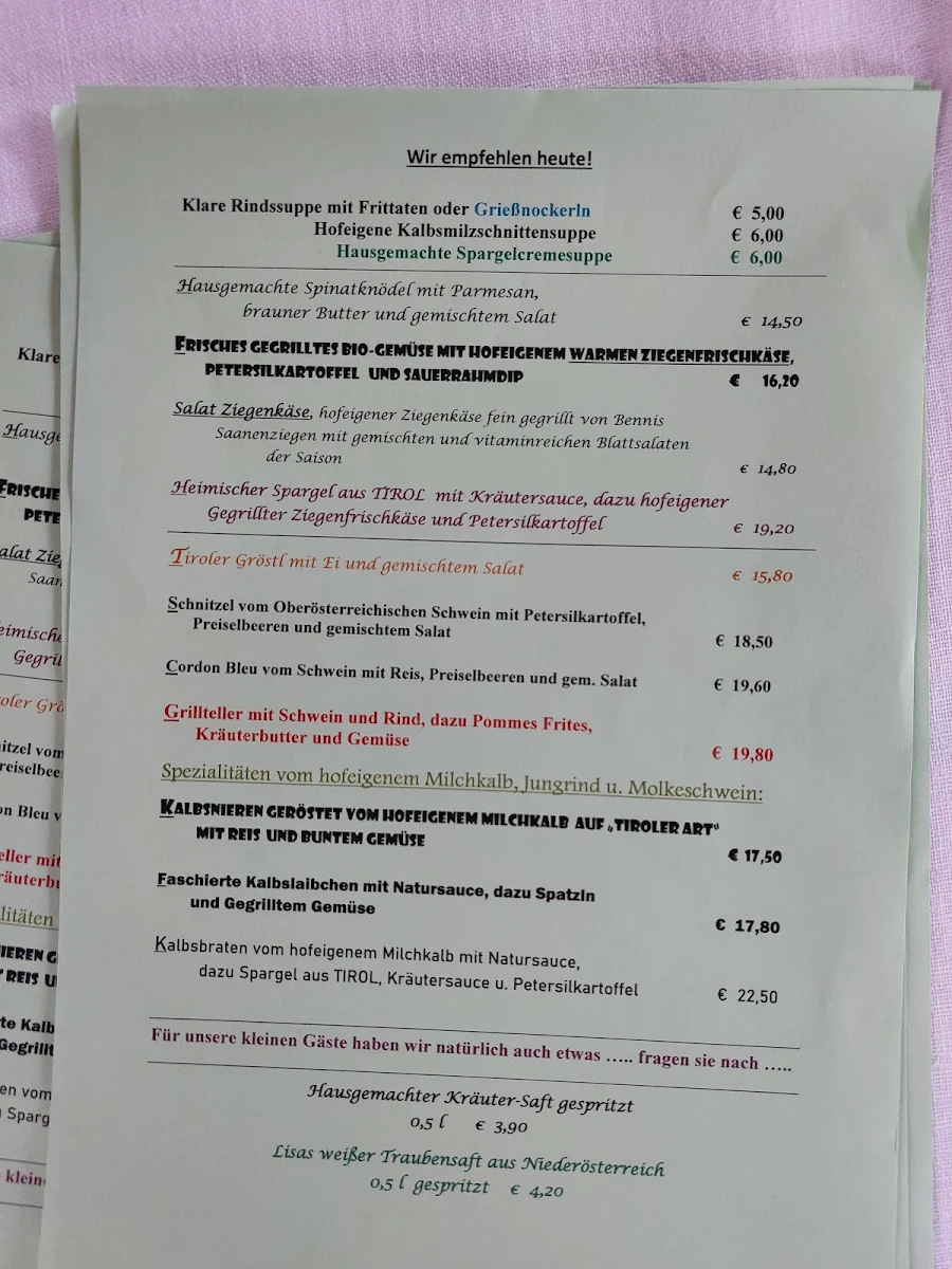 Speisekarte photo 4