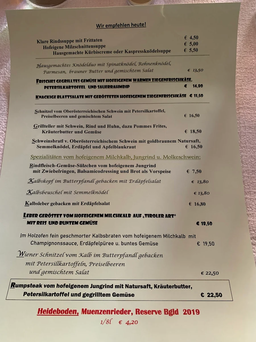 Speisekarte photo 5