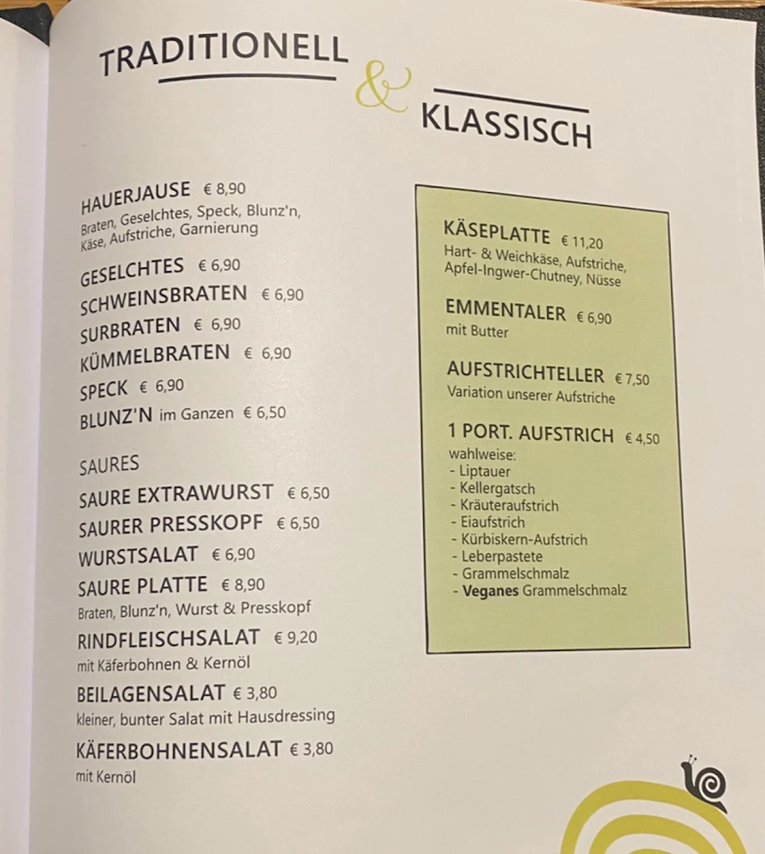 Speisekarte photo 1
