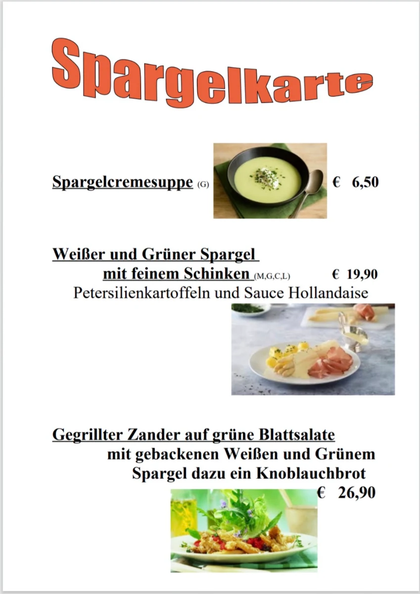 Speisekarte photo 1