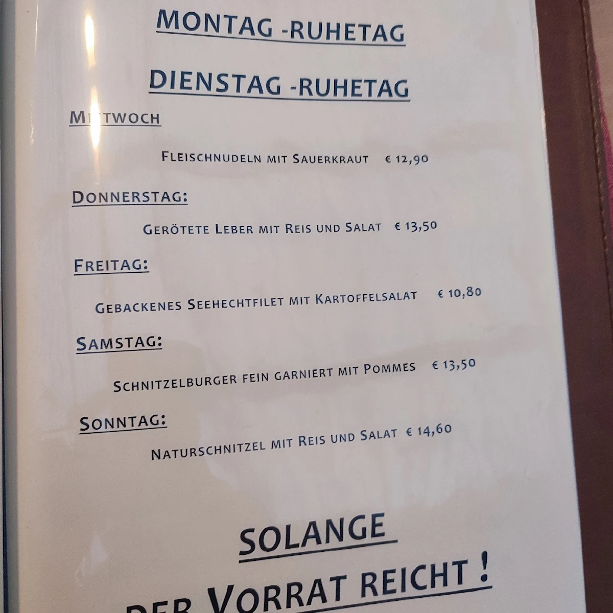 Speisekarte photo 5