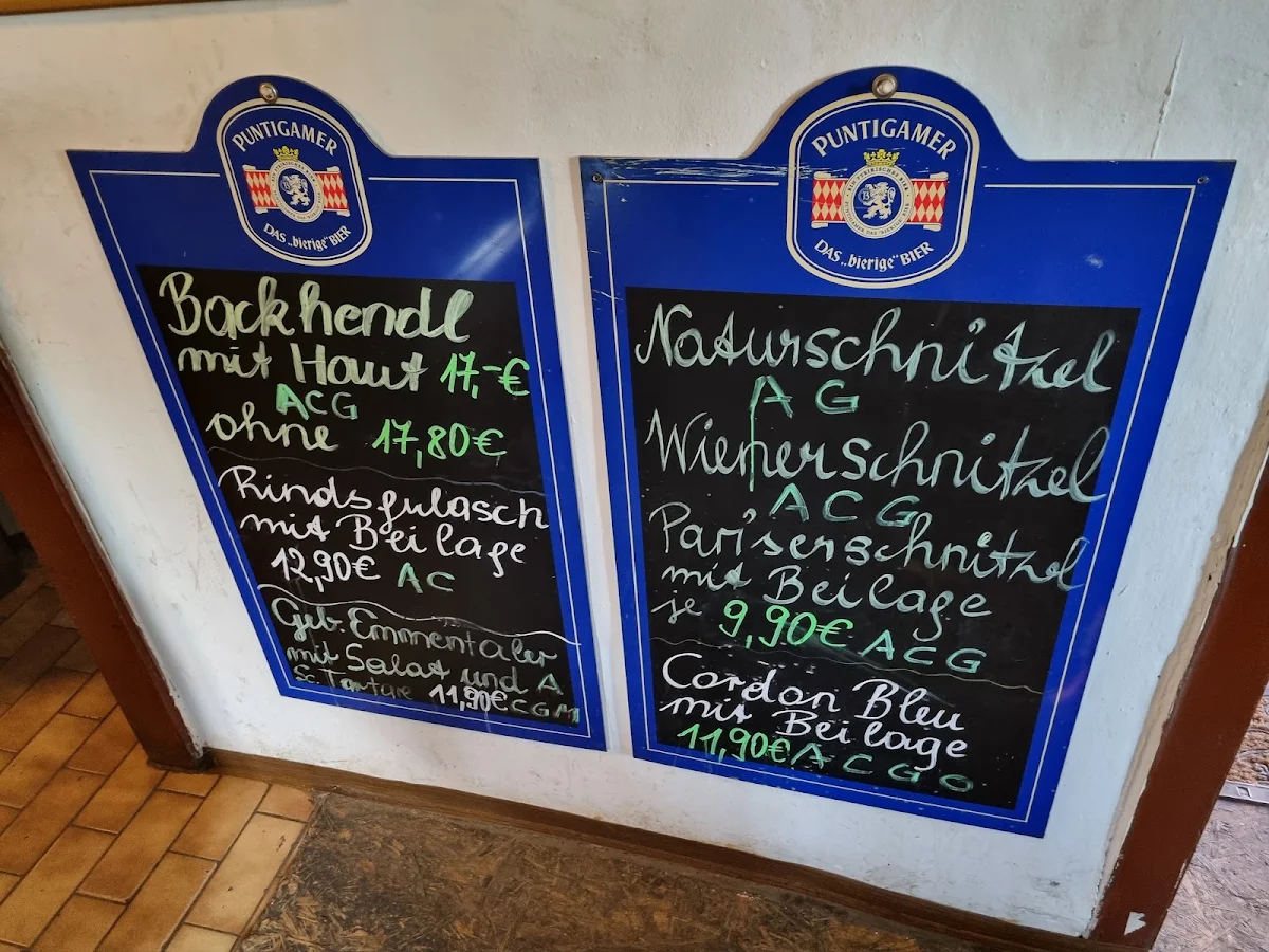 Speisekarte, Gasthaus Rudersdorfer Stüberl