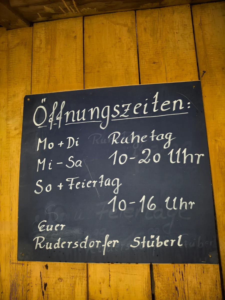 Speisekarte, Gasthaus Rudersdorfer Stüberl