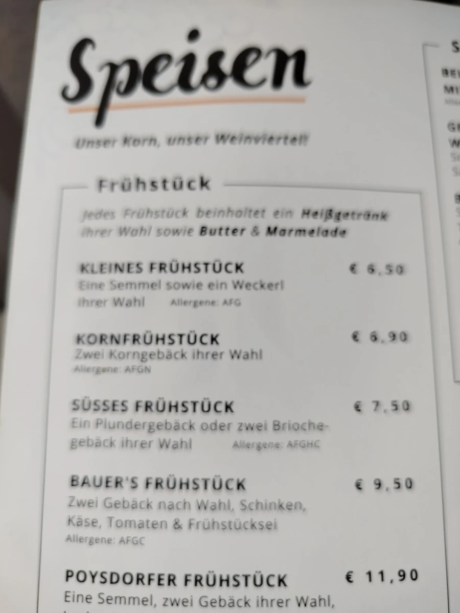 Speisekarte photo 1