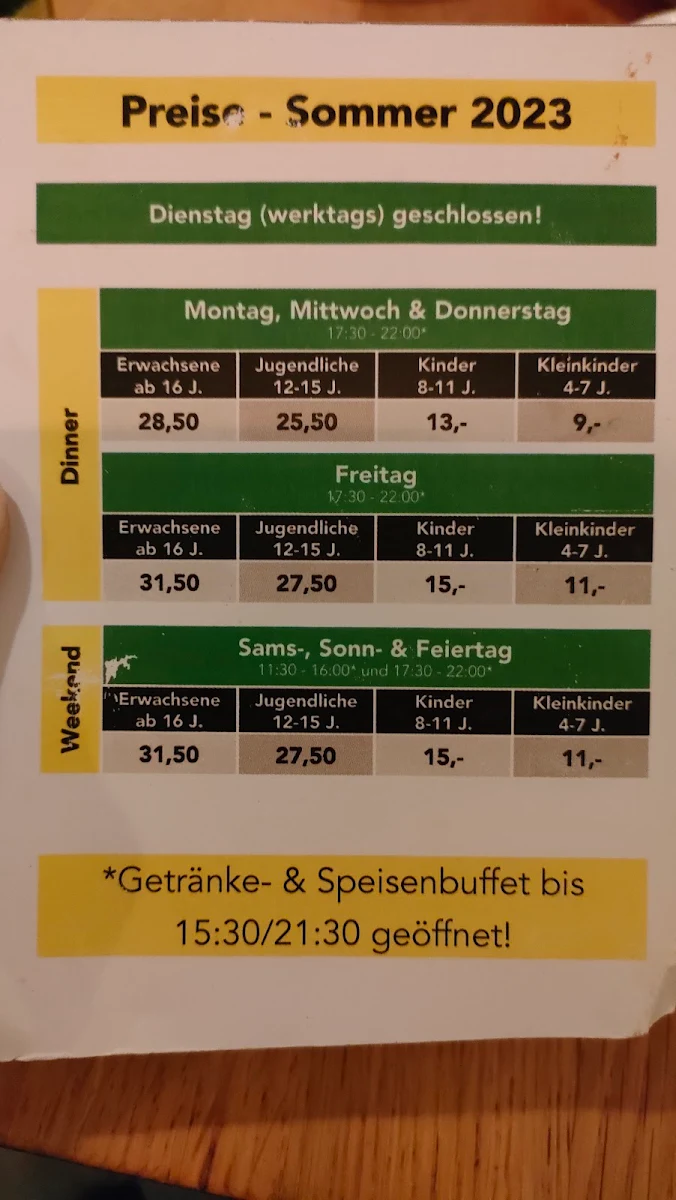 Speisekarte photo 1