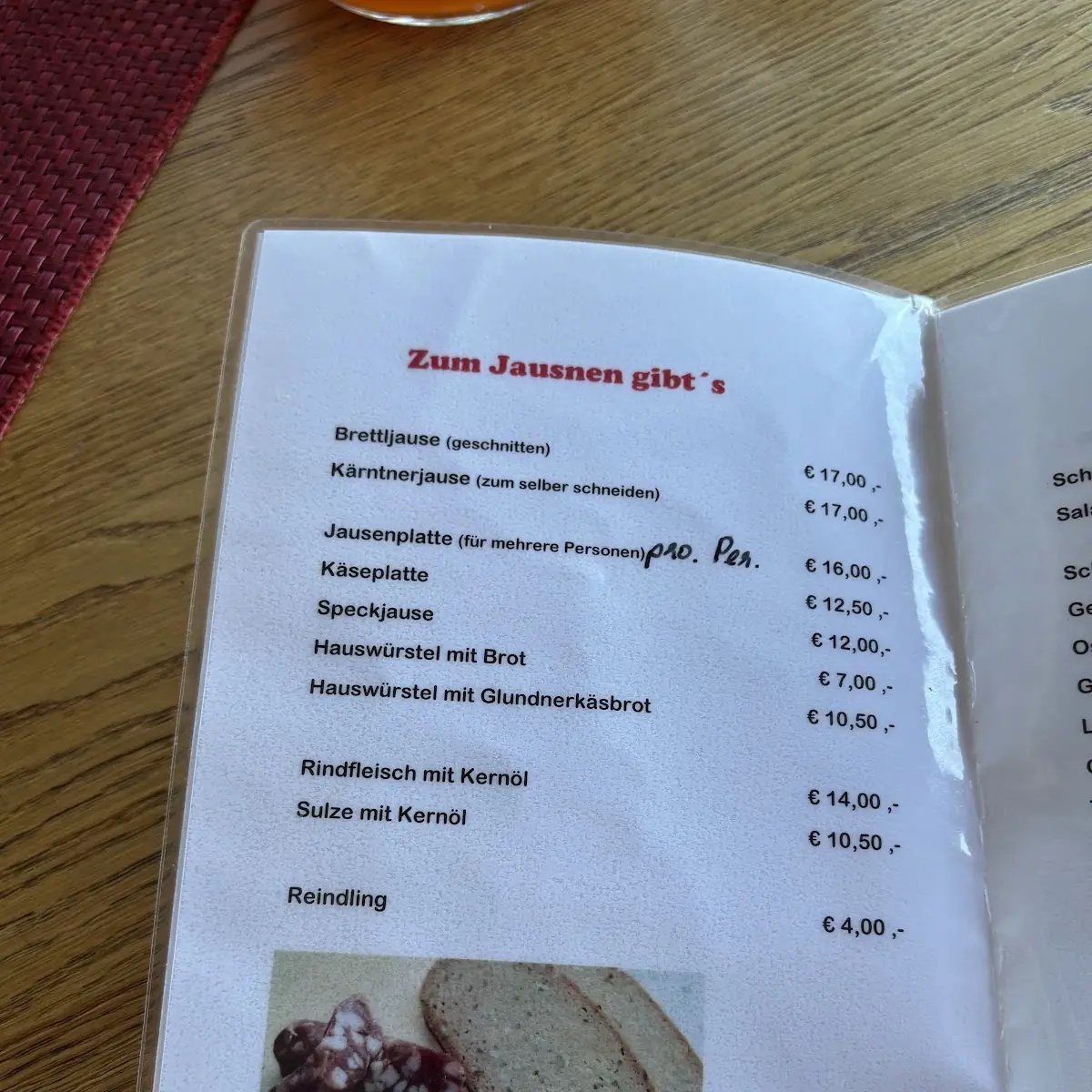 Speisekarte photo 2