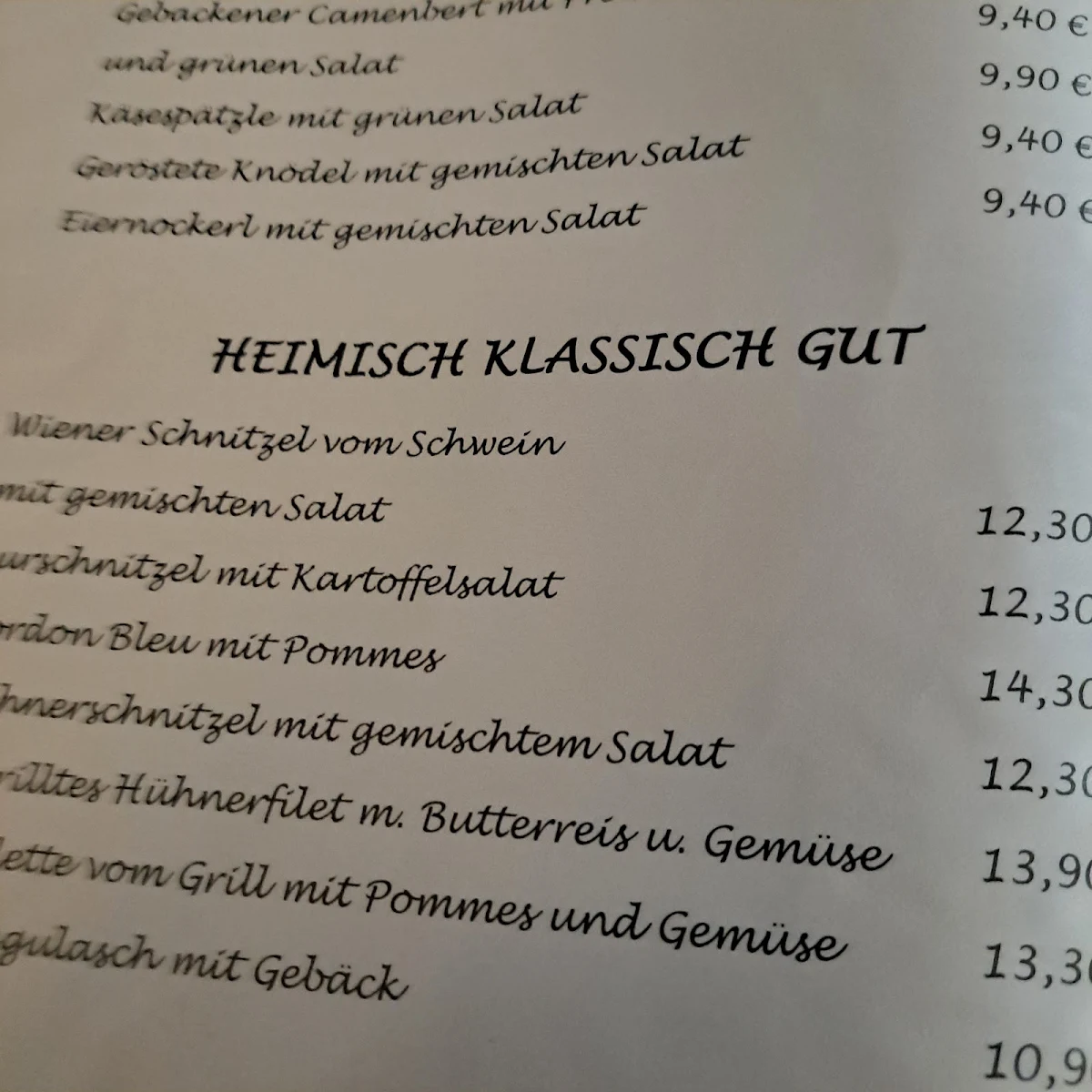 Speisekarte photo 2
