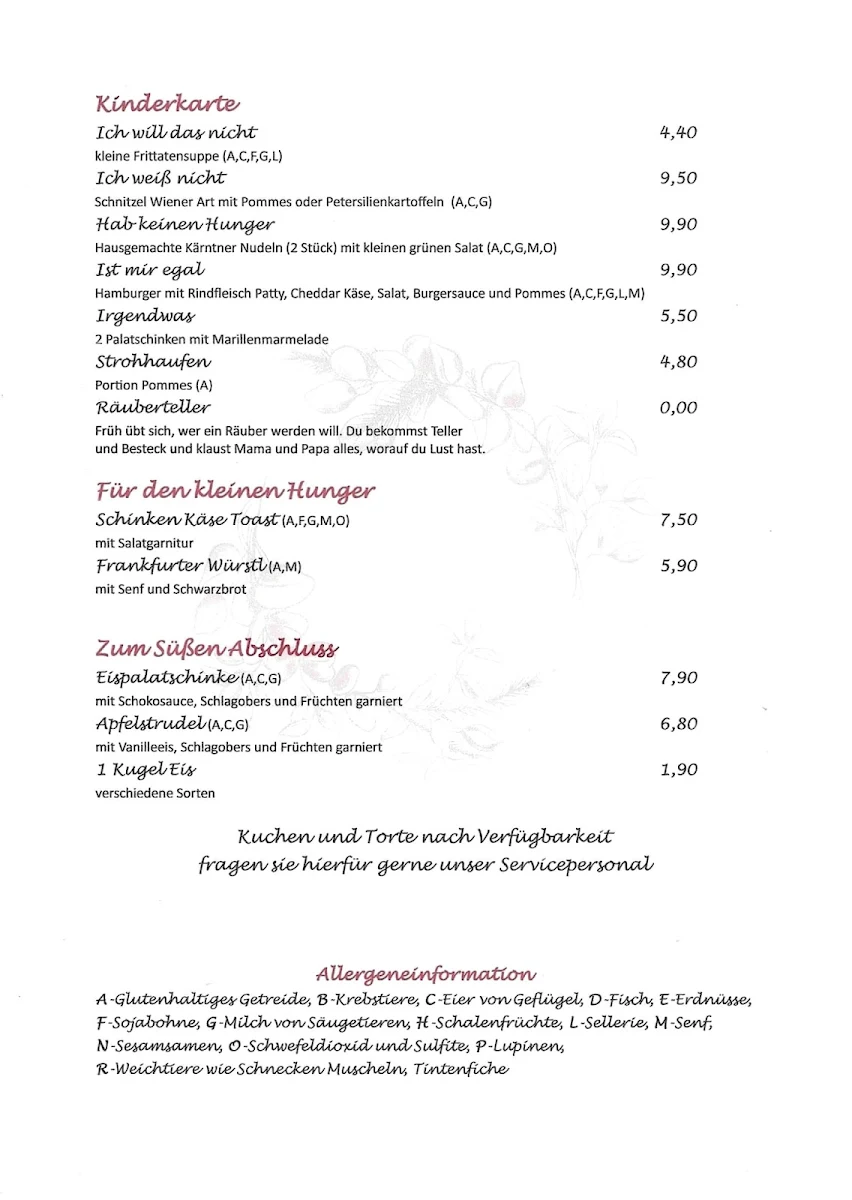 Speisekarte photo 2