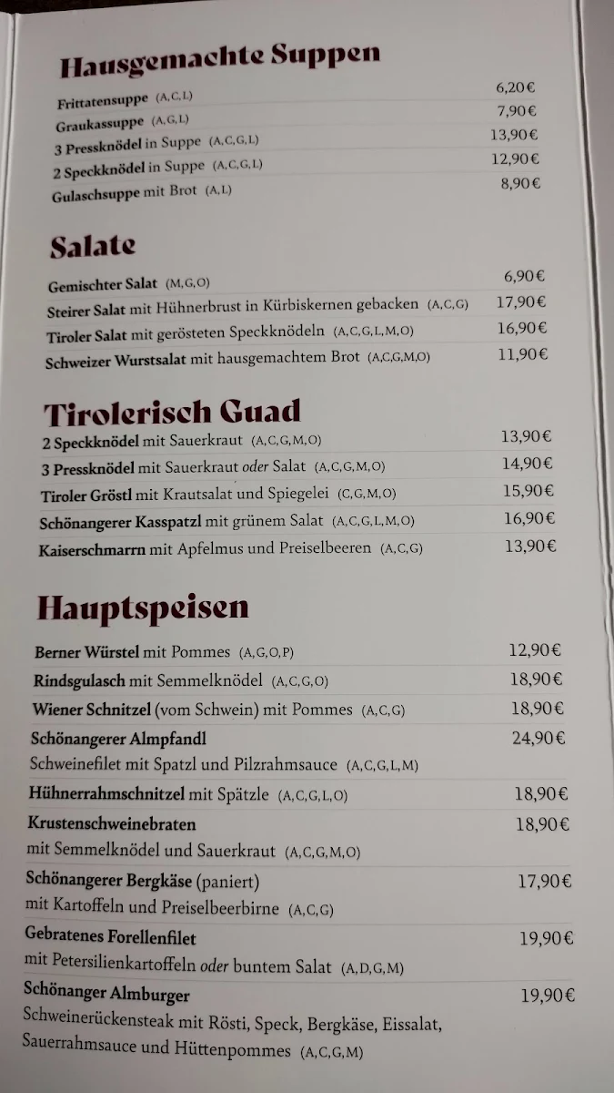 Speisekarte photo 3