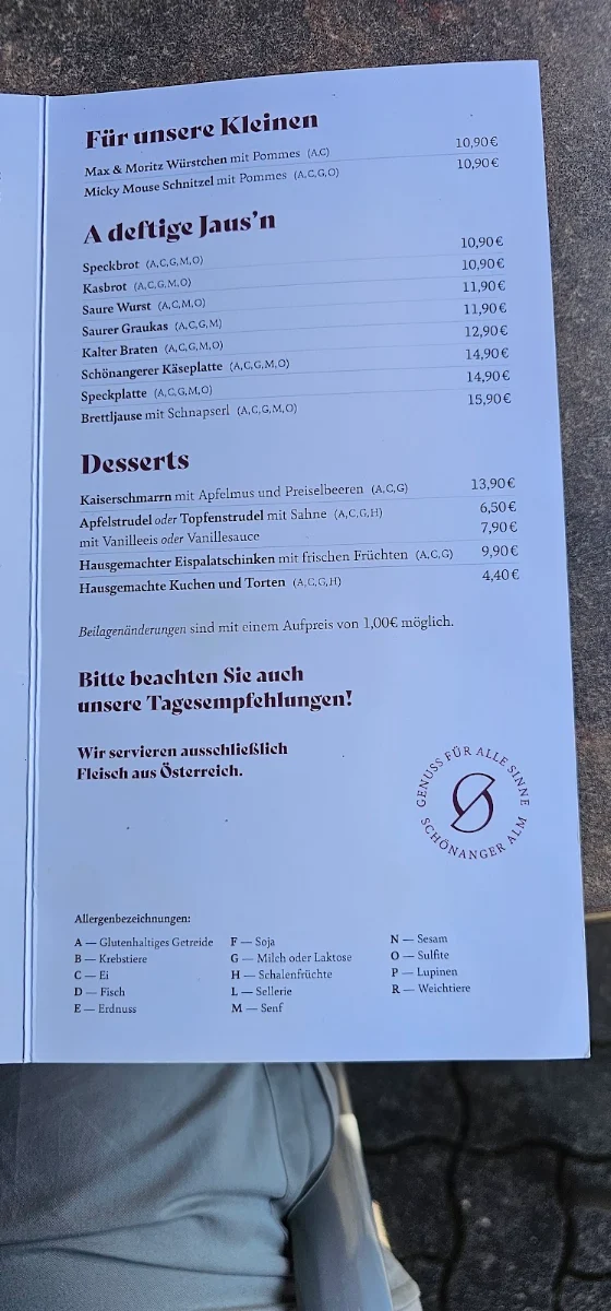 Speisekarte photo 5