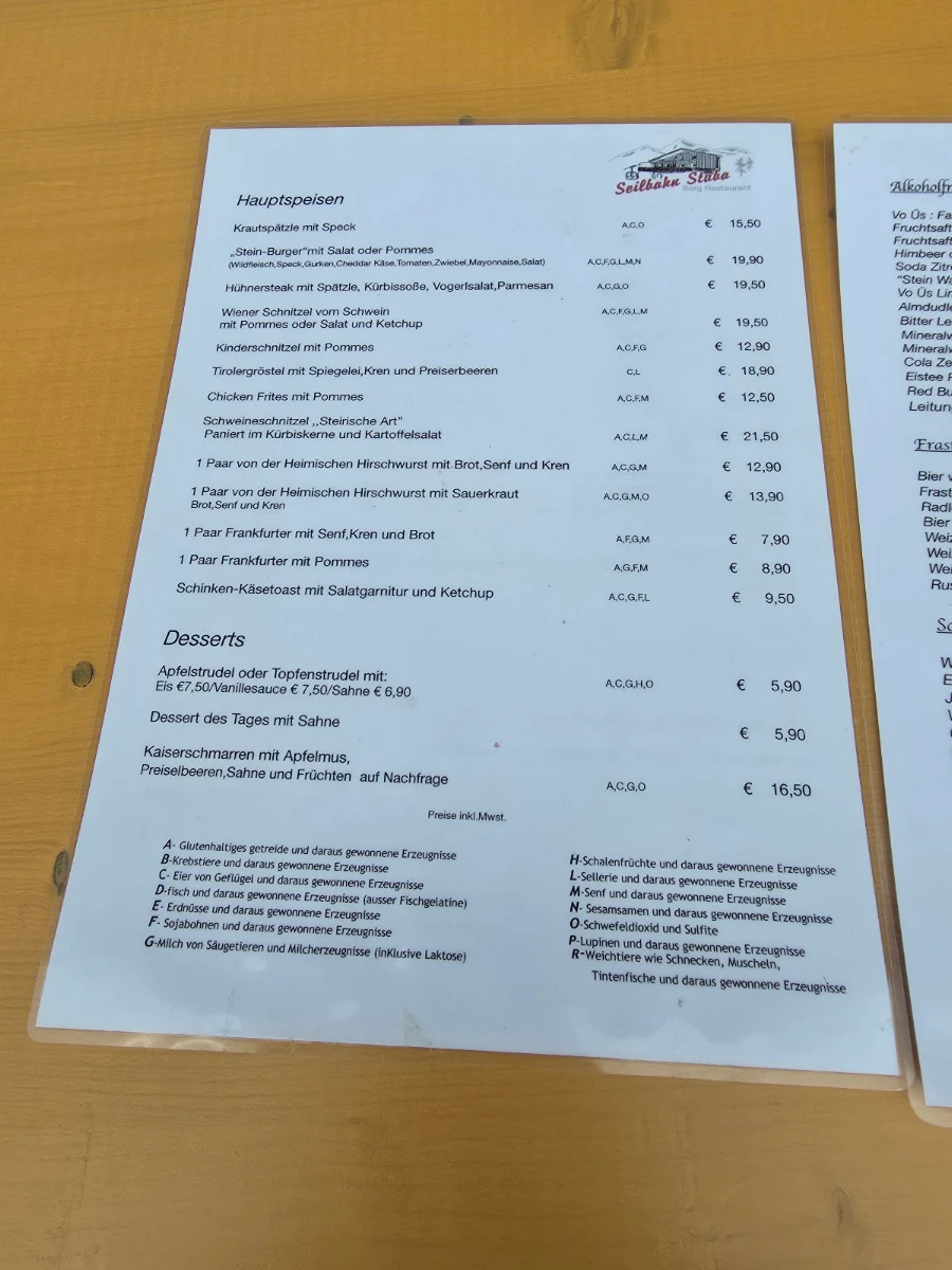 Speisekarte photo 2