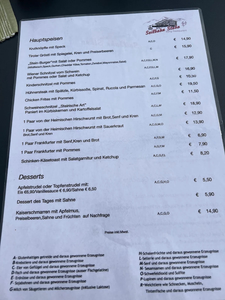 Speisekarte photo 5