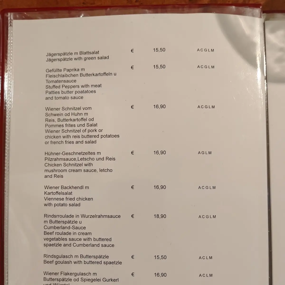 Speisekarte photo 1