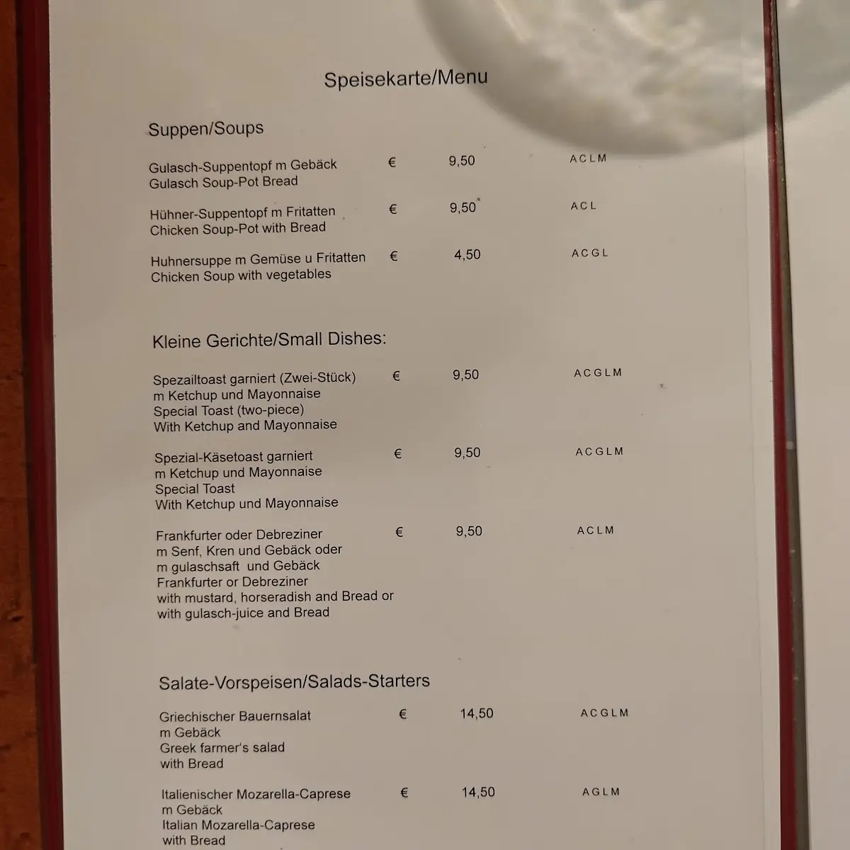 Speisekarte photo 2