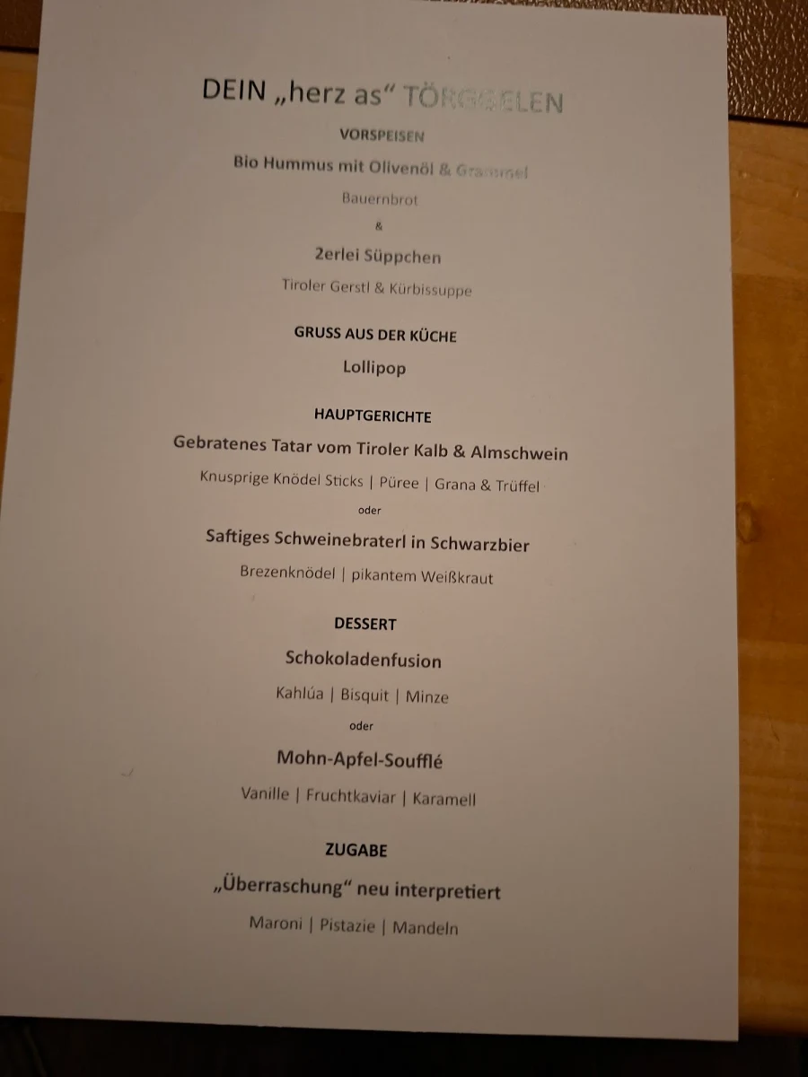 Speisekarte photo 1