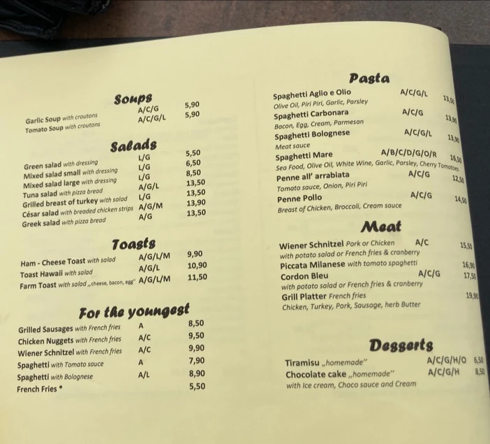 Speisekarte photo 3