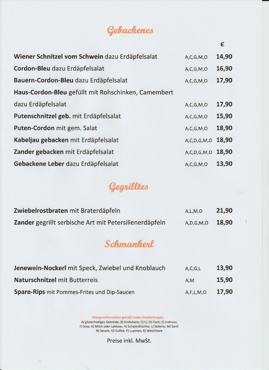 Speisekarte photo 3