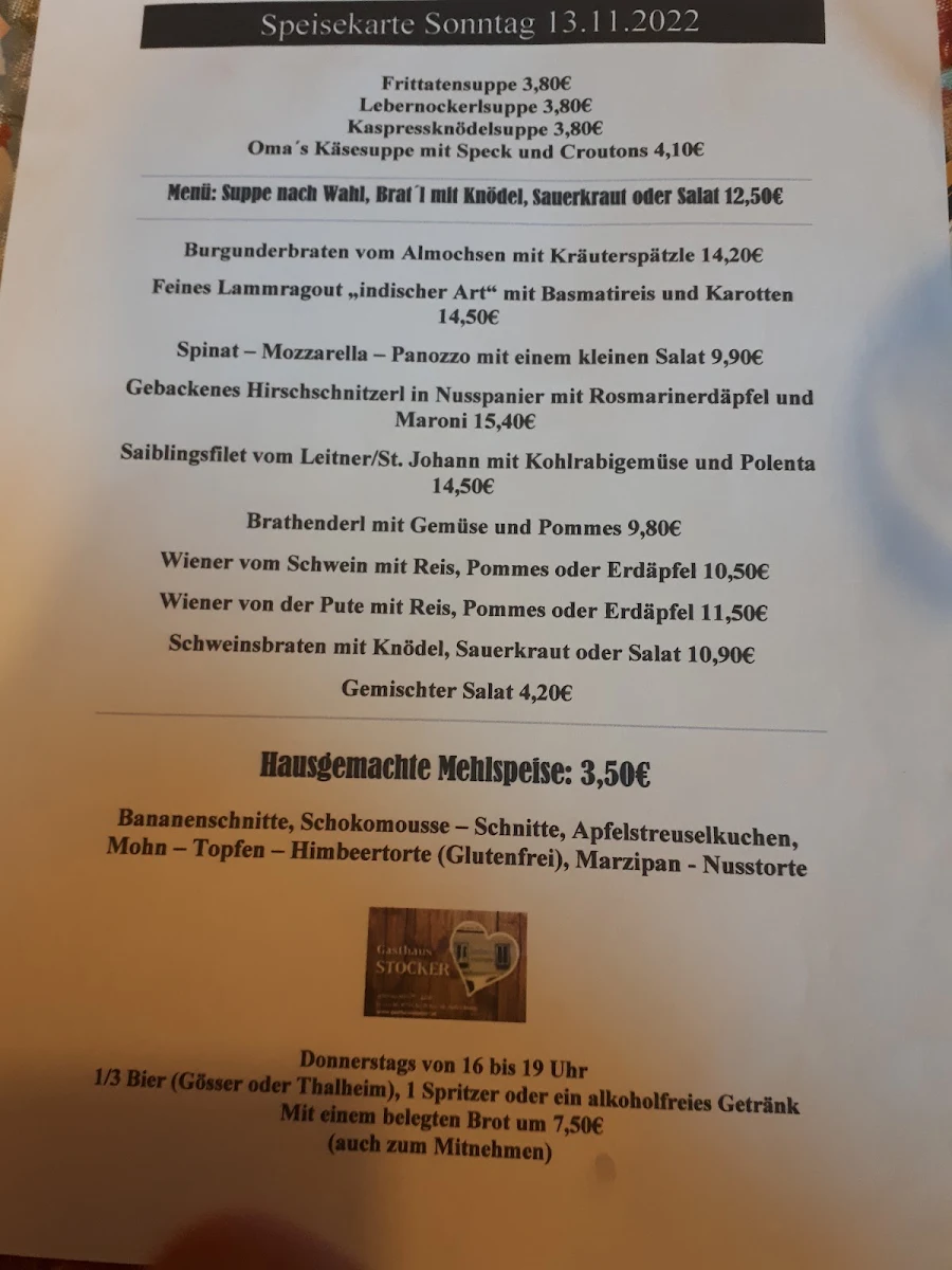 Speisekarte photo 5
