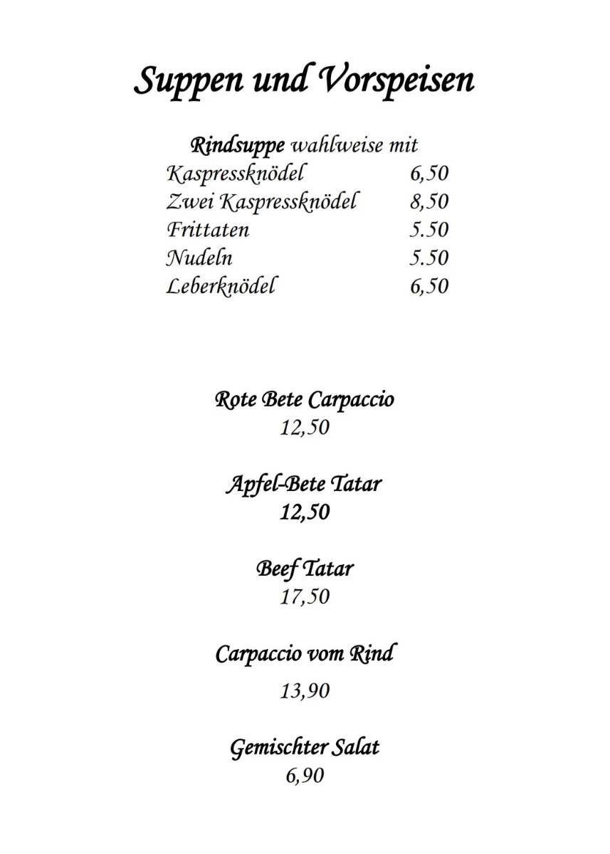 Speisekarte photo 3