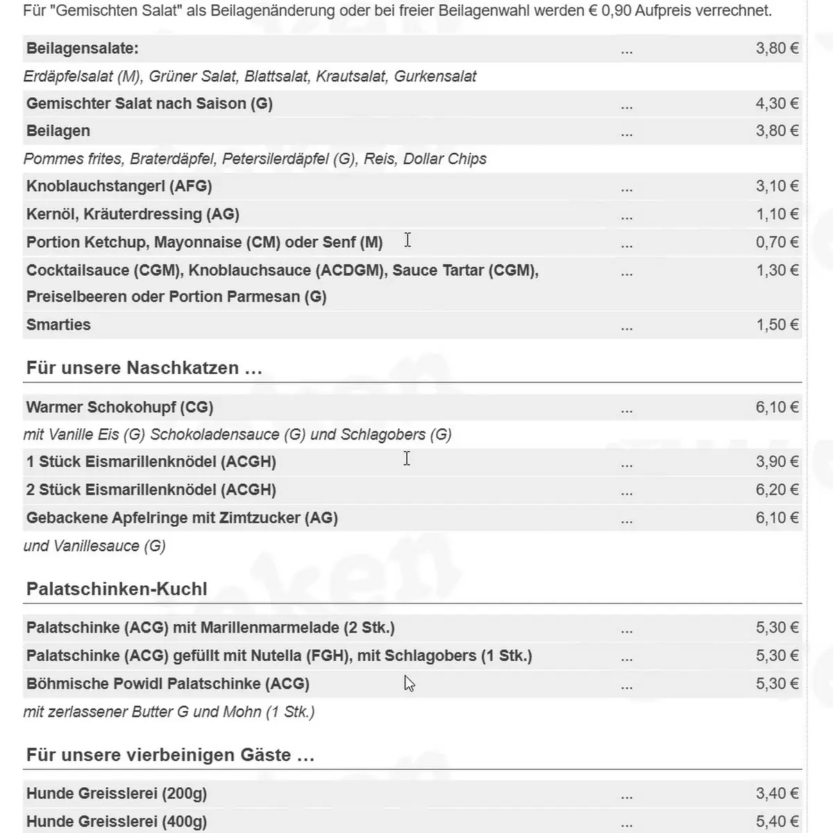 Speisekarte photo 4