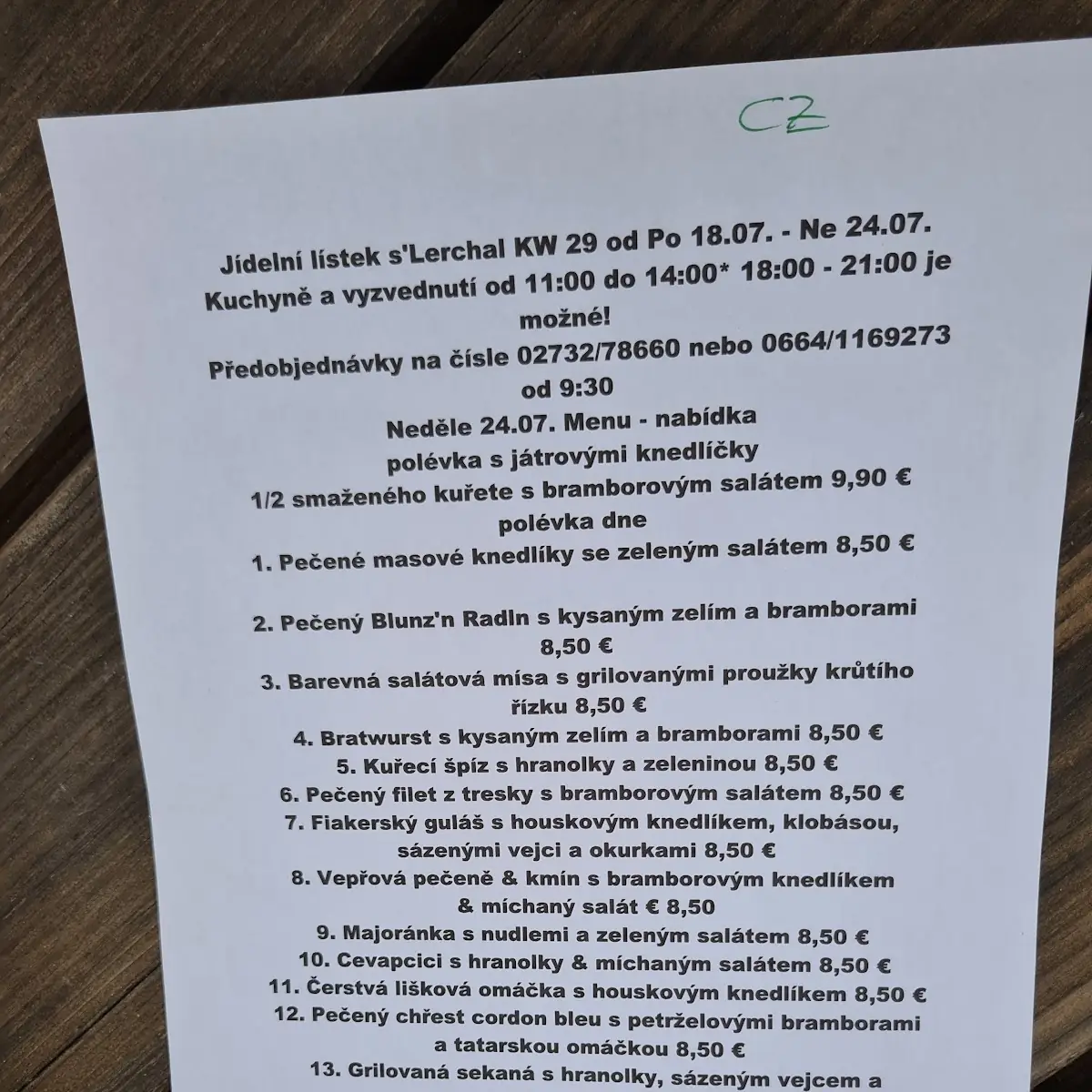 Speisekarte photo 1