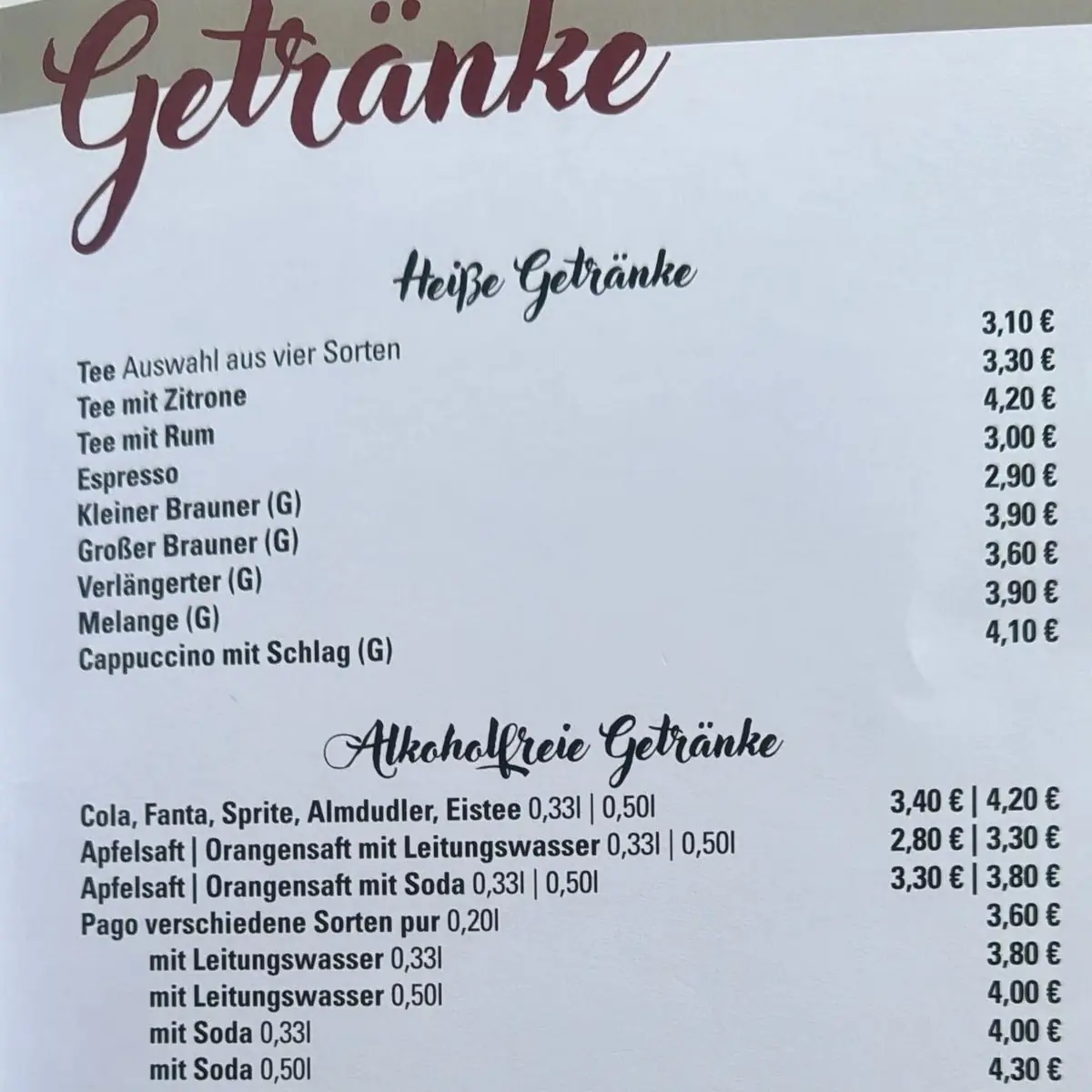Speisekarte photo 8