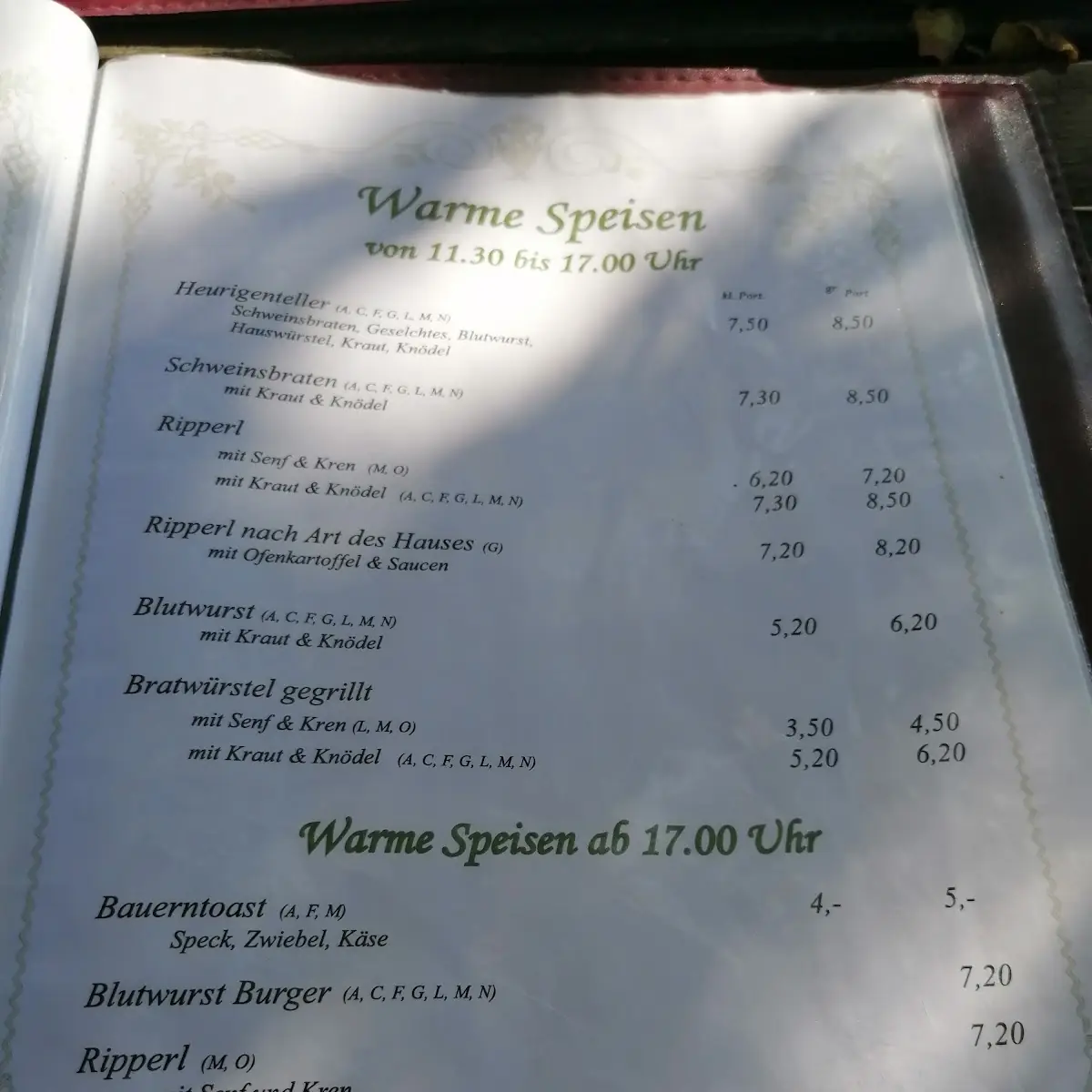 Speisekarte photo 1