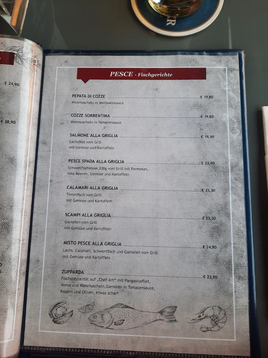 Speisekarte, Ristorante Pizzeria Pension "Zum kleinen Italiener"