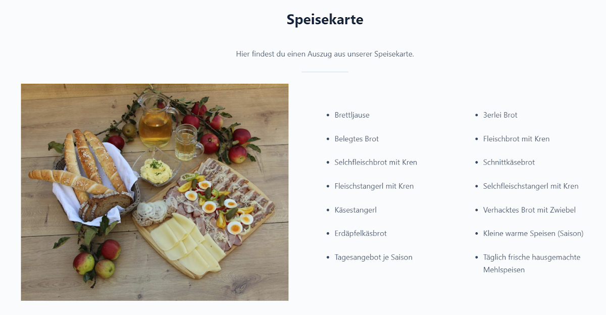 Speisekarte photo 1