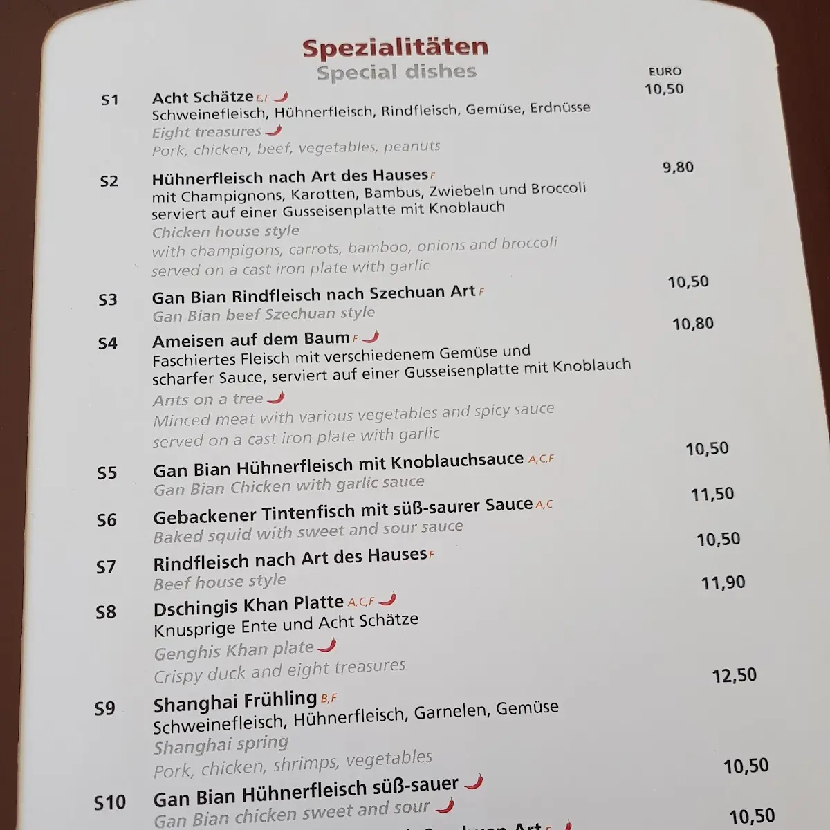 Speisekarte photo 1