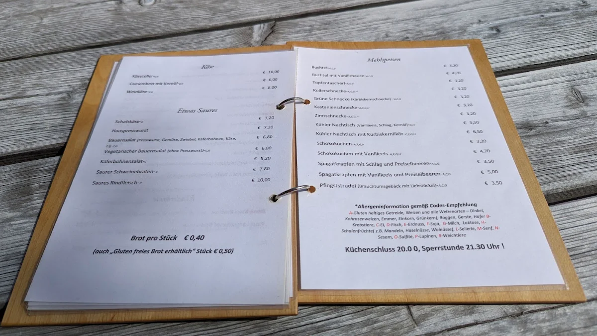 Speisekarte photo 2