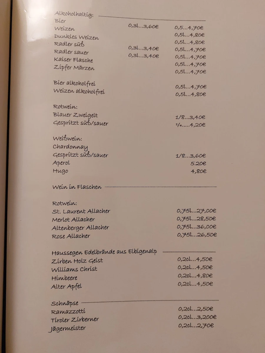 Speisekarte photo 2