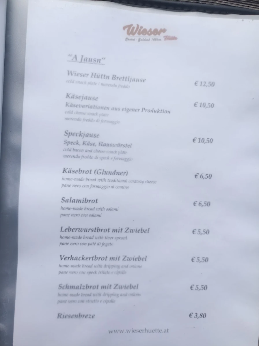 Speisekarte photo 2